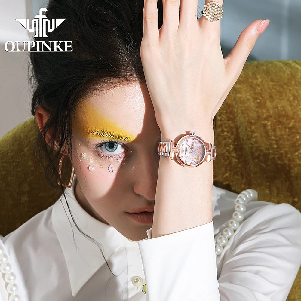 OUPINKE Women's Luxury Waterproof Mechanical Watch - Chic & Cheery Shopping
