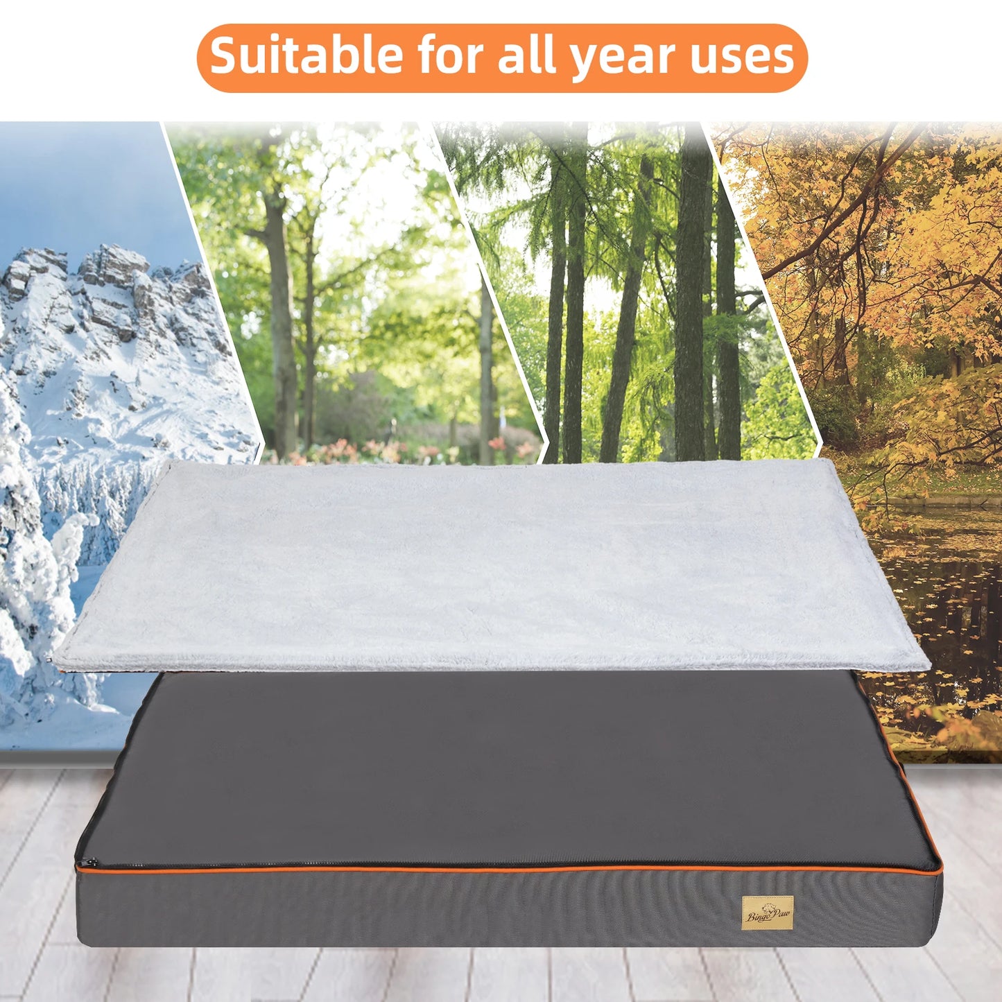 Large Orthopedic Dog Bed with Washable Cover and Foam Cushion - Chic & Cheery Shopping