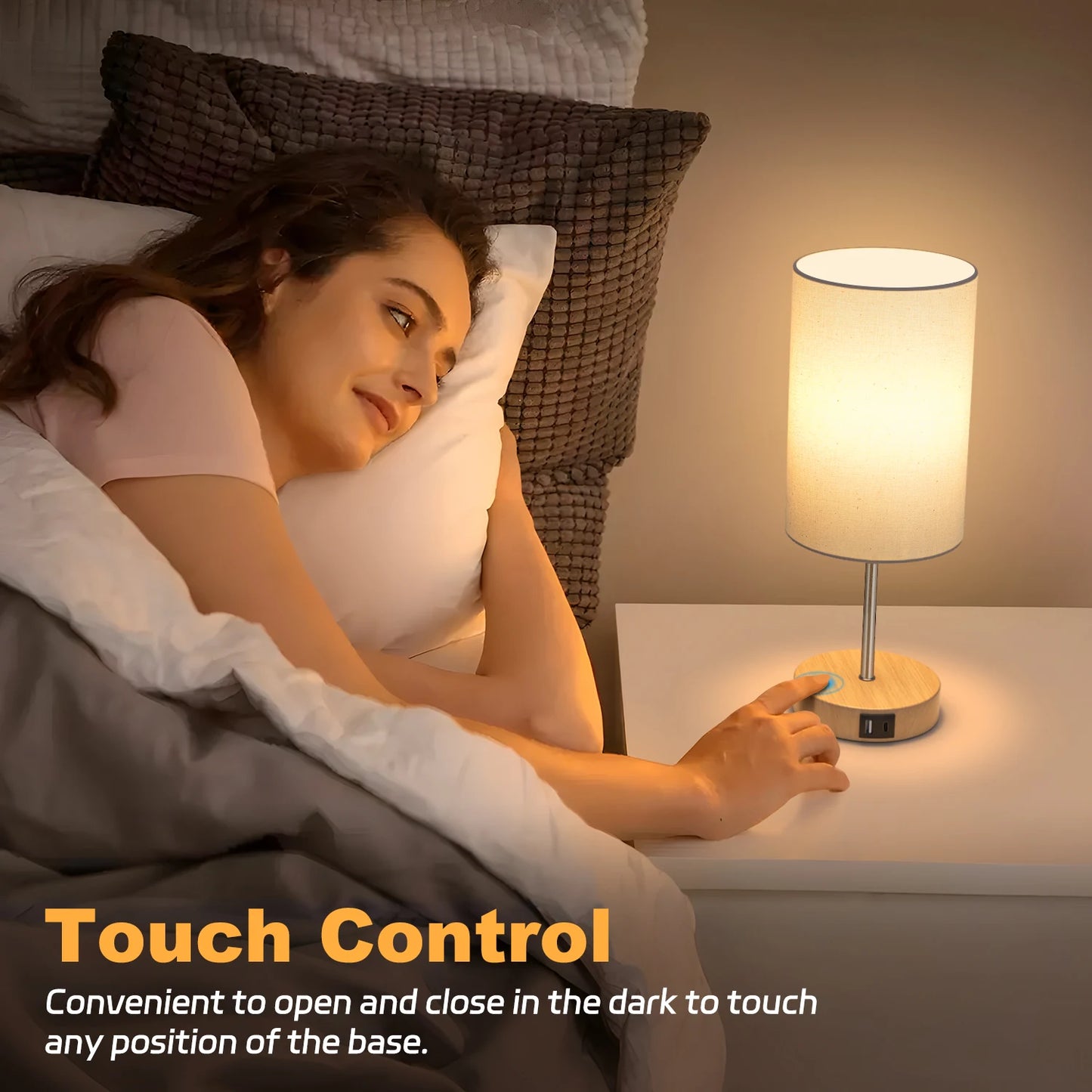 2 Pack 14 Inch Dimmable Touch Control Table Lamps - Chic & Cheery Shopping