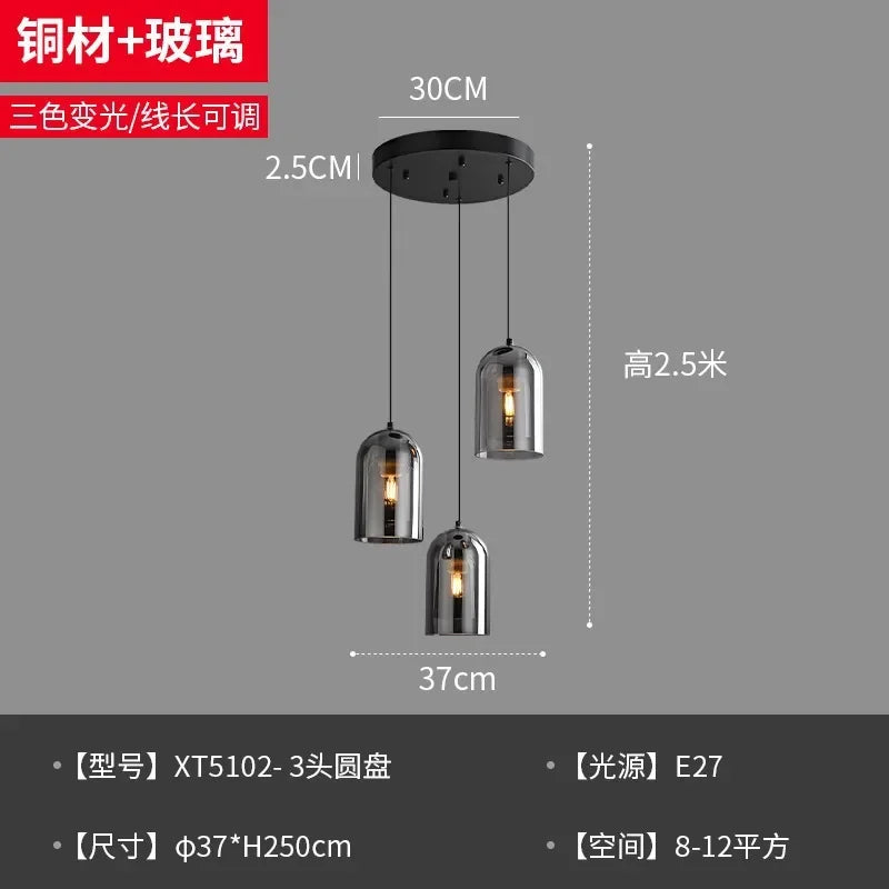 Modern Minimalist Glass Ceiling Light for Dining Room - Chic & Cheery Shopping