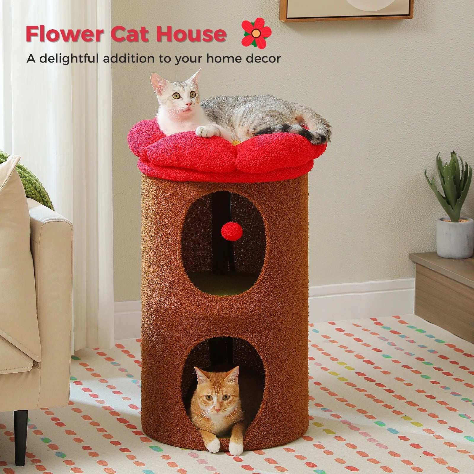 Double Deck Cat House with Cozy Condos and Luxury Perch - Chic & Cheery Shopping