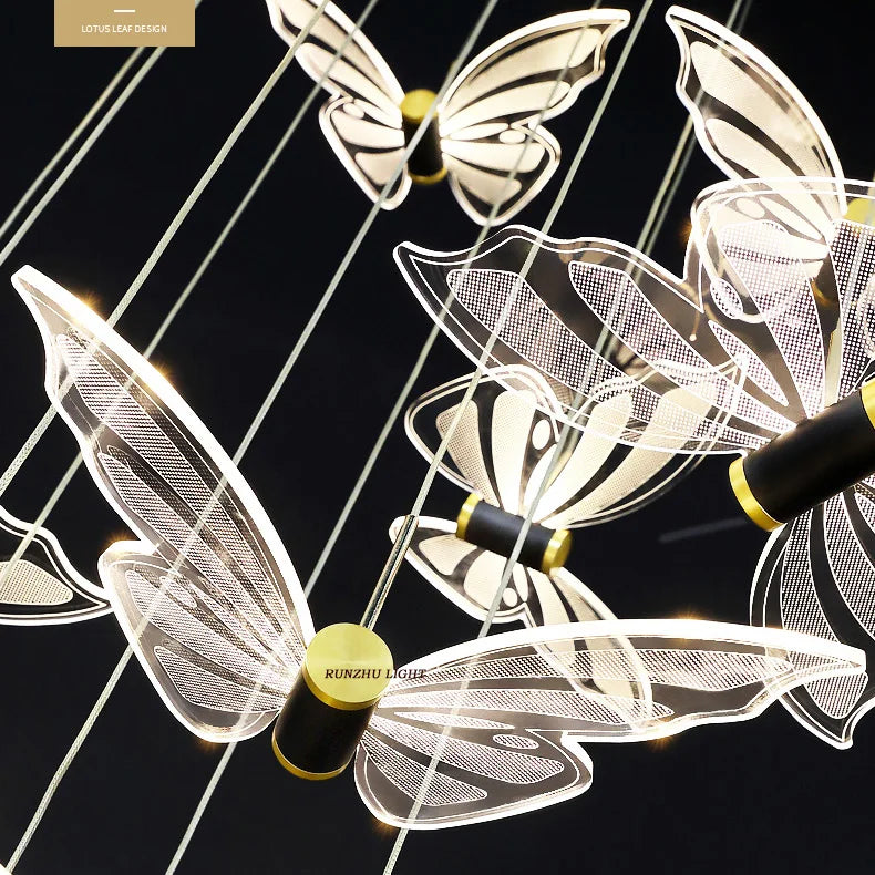 Butterfly Chandelier Bedroom Lamp Creative LED Pendant Light - Chic & Cheery Shopping