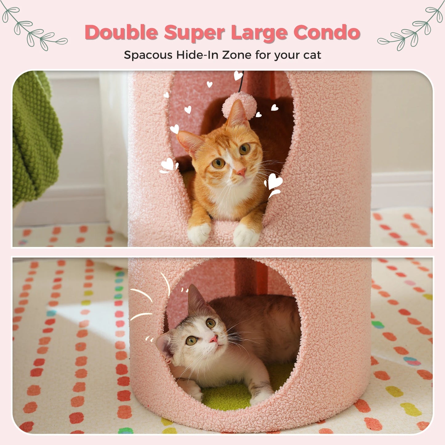 Double Deck Cat House with Cozy Condos and Luxury Perch - Chic & Cheery Shopping