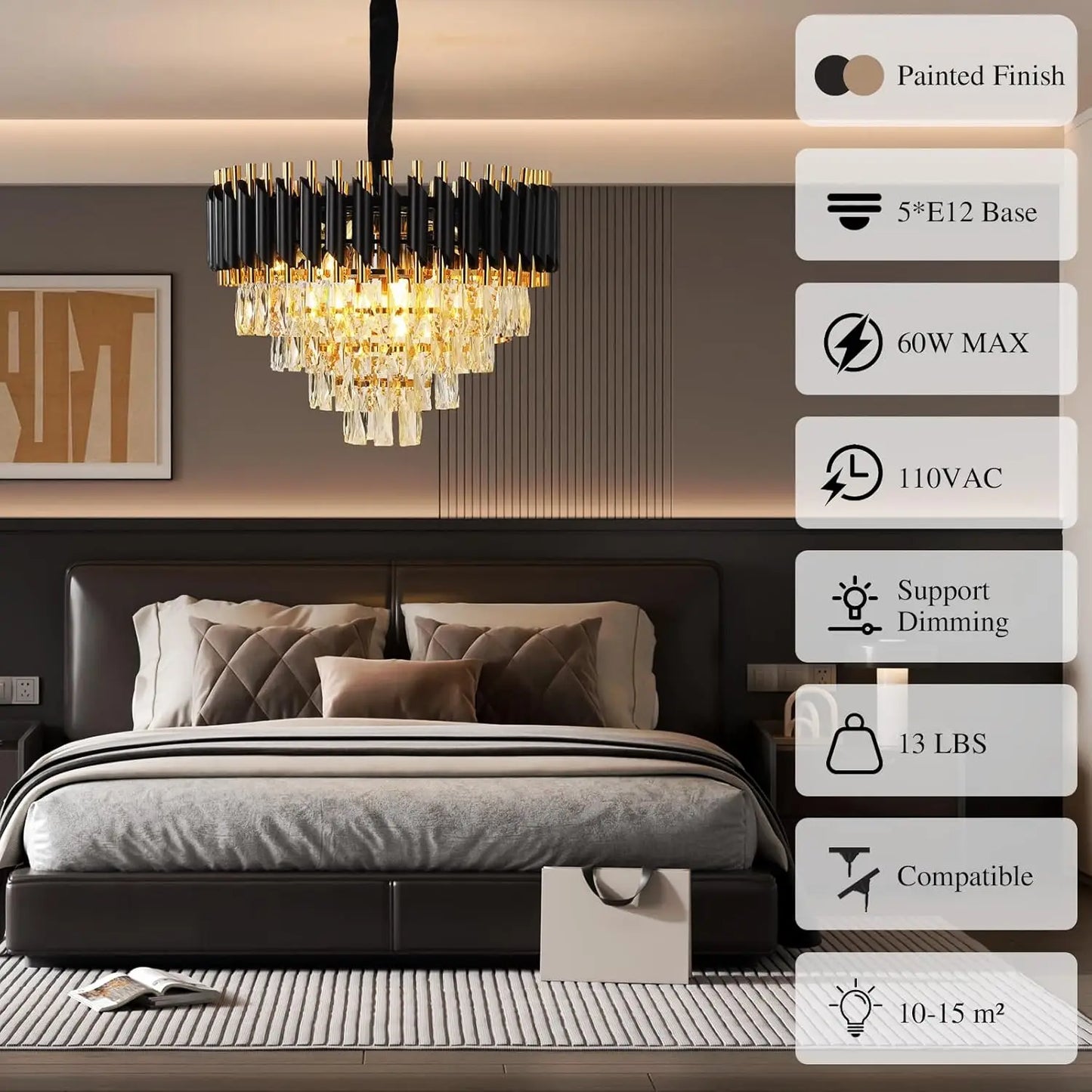 Luxury Crystal Pendant Light Chandelier for Home Decor - Chic & Cheery Shopping