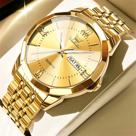 OLEVS Men's Waterproof Quartz Watch with Luminous Features - Chic & Cheery Shopping