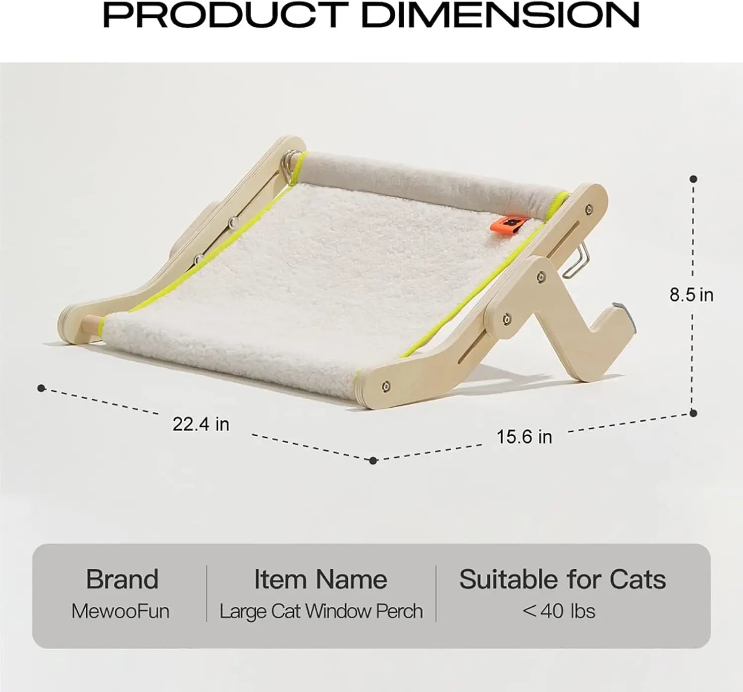 MewooFun Cat Window Perch Hammock Seat Large Beige - Chic & Cheery Shopping