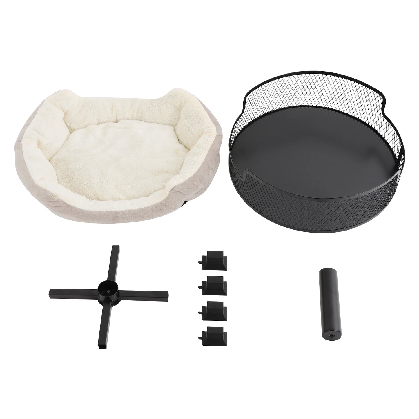 Portable Stainless Steel Elevated Cat Bed for Small Pets - Chic & Cheery Shopping