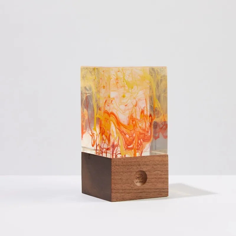 Dimmable EP Light Resin Wood Handmade Night Lamp - Chic & Cheery Shopping