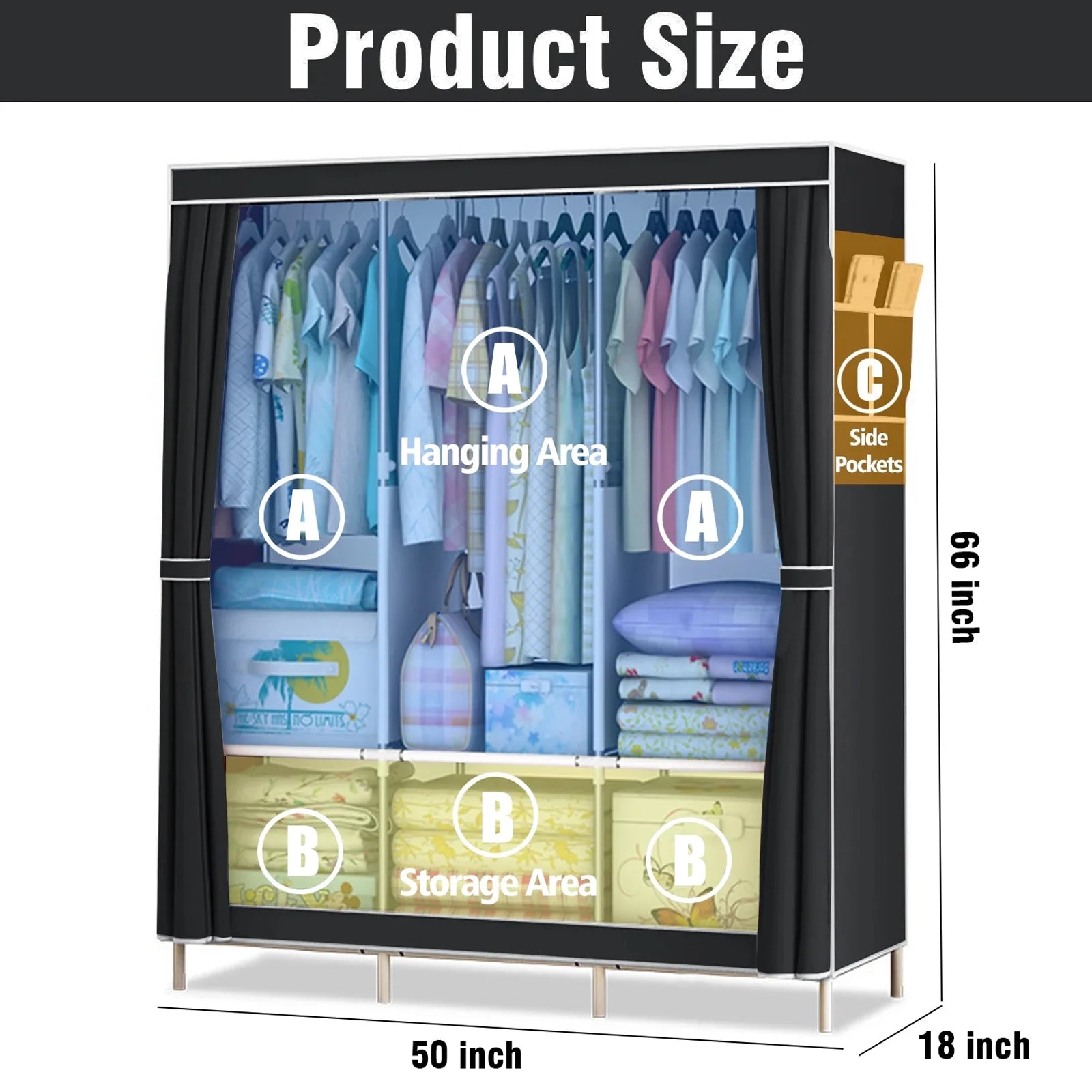 Portable Closet Organizer Rack for Clothes and Shoes - Chic & Cheery Shopping