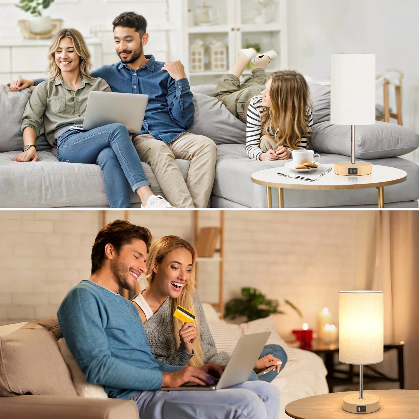 2 Pack 14 Inch Dimmable Touch Control Table Lamps - Chic & Cheery Shopping