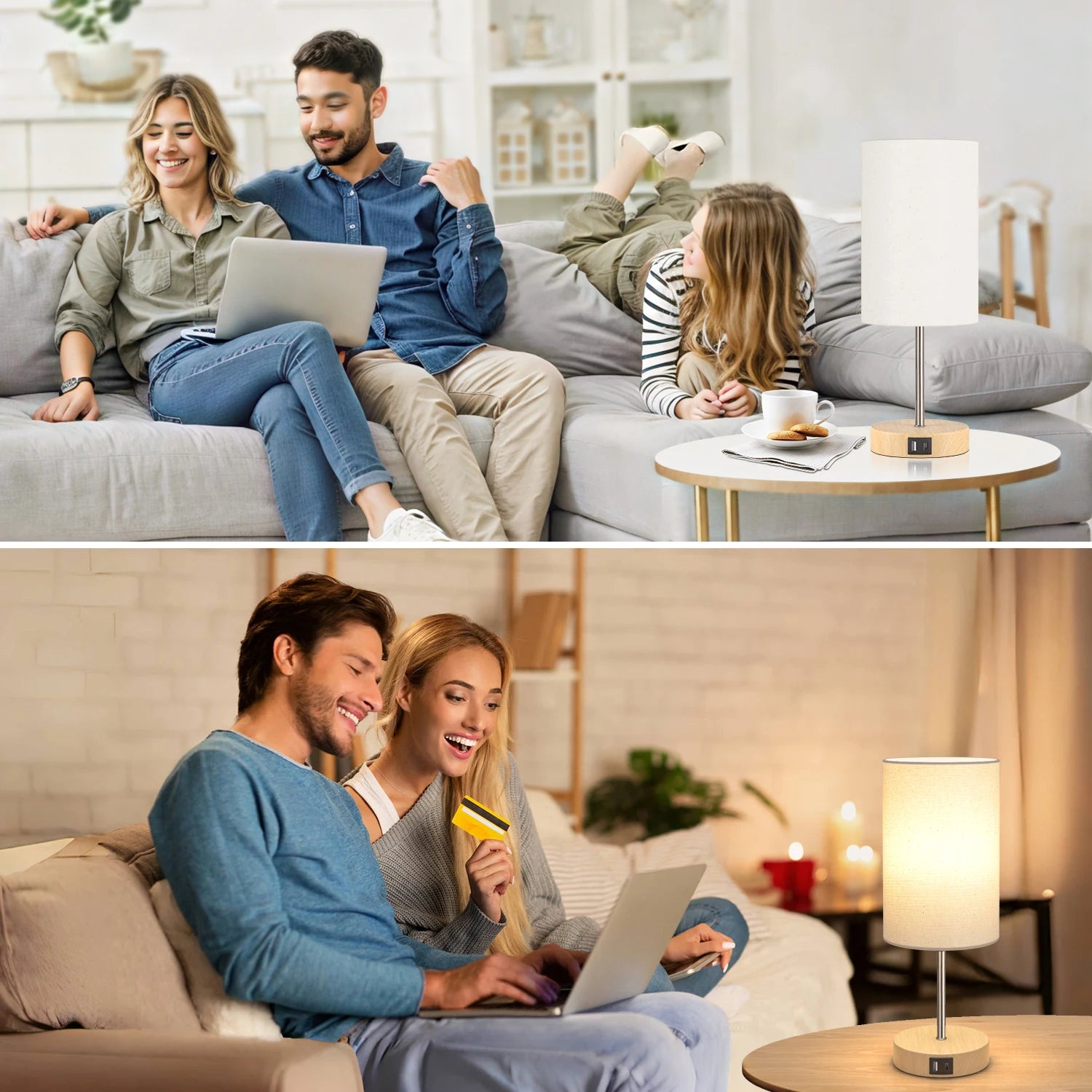 2 Pack 14 Inch Dimmable Touch Control Table Lamps - Chic & Cheery Shopping