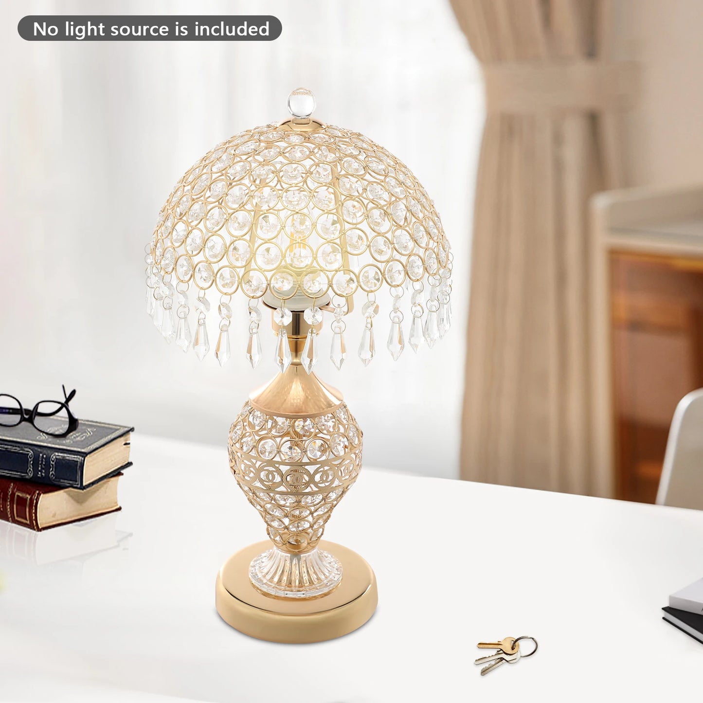 Elegant Gold Crystal Night Lamp for Modern Bedrooms - Chic & Cheery Shopping
