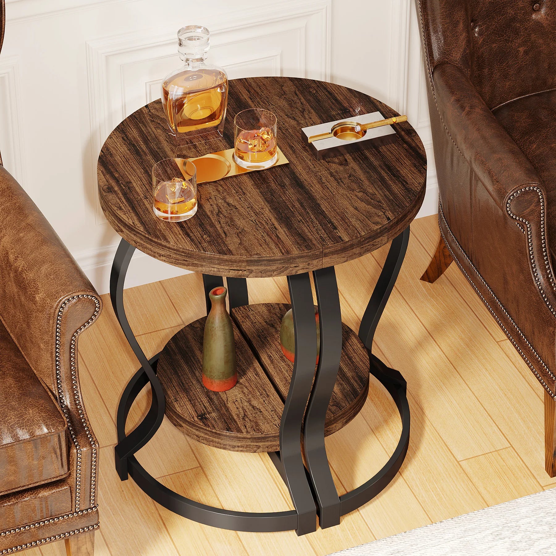 Tribesigns Half Round End Table Set of Two Stylish Accent Tables - Chic & Cheery Shopping
