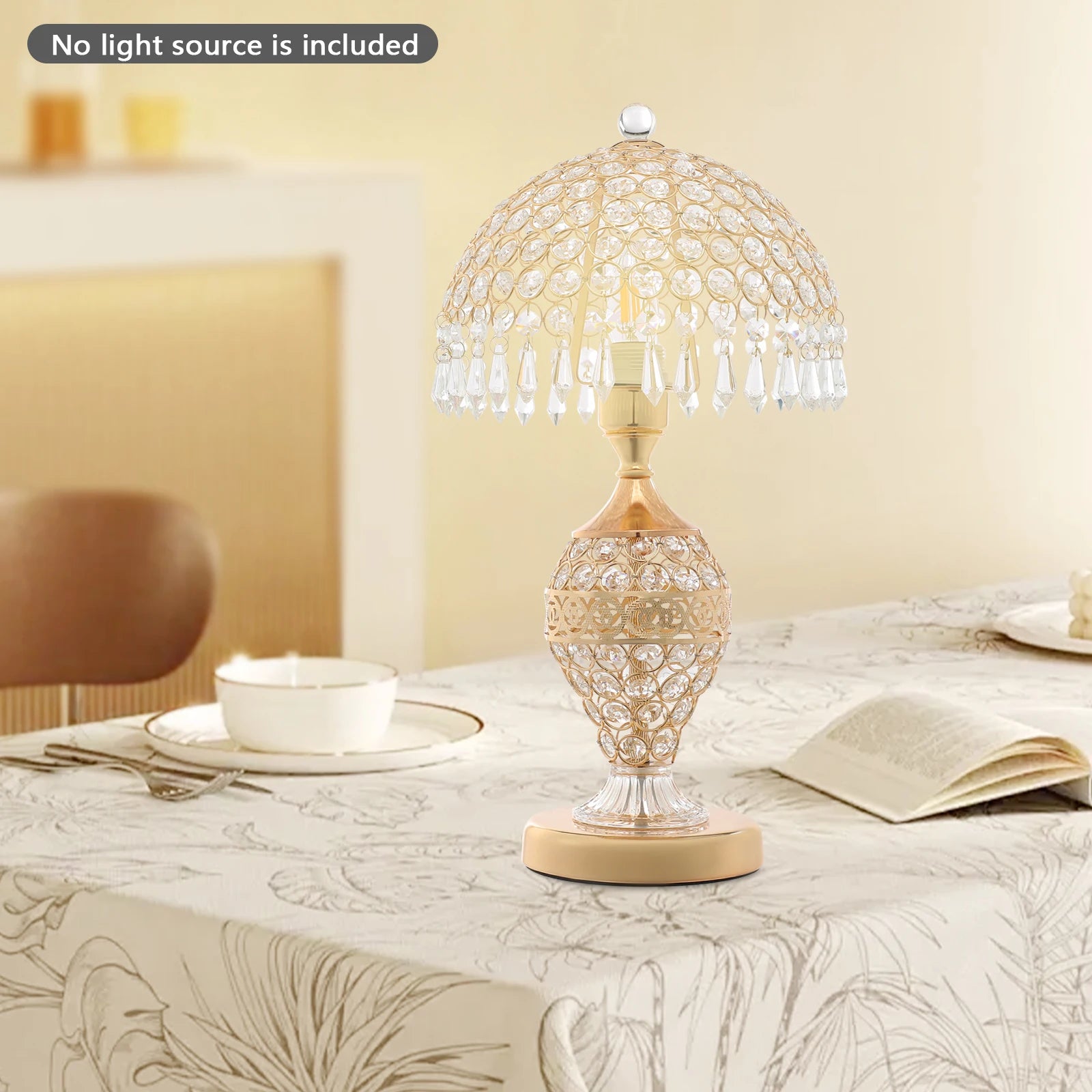Elegant Gold Crystal Night Lamp for Modern Bedrooms - Chic & Cheery Shopping