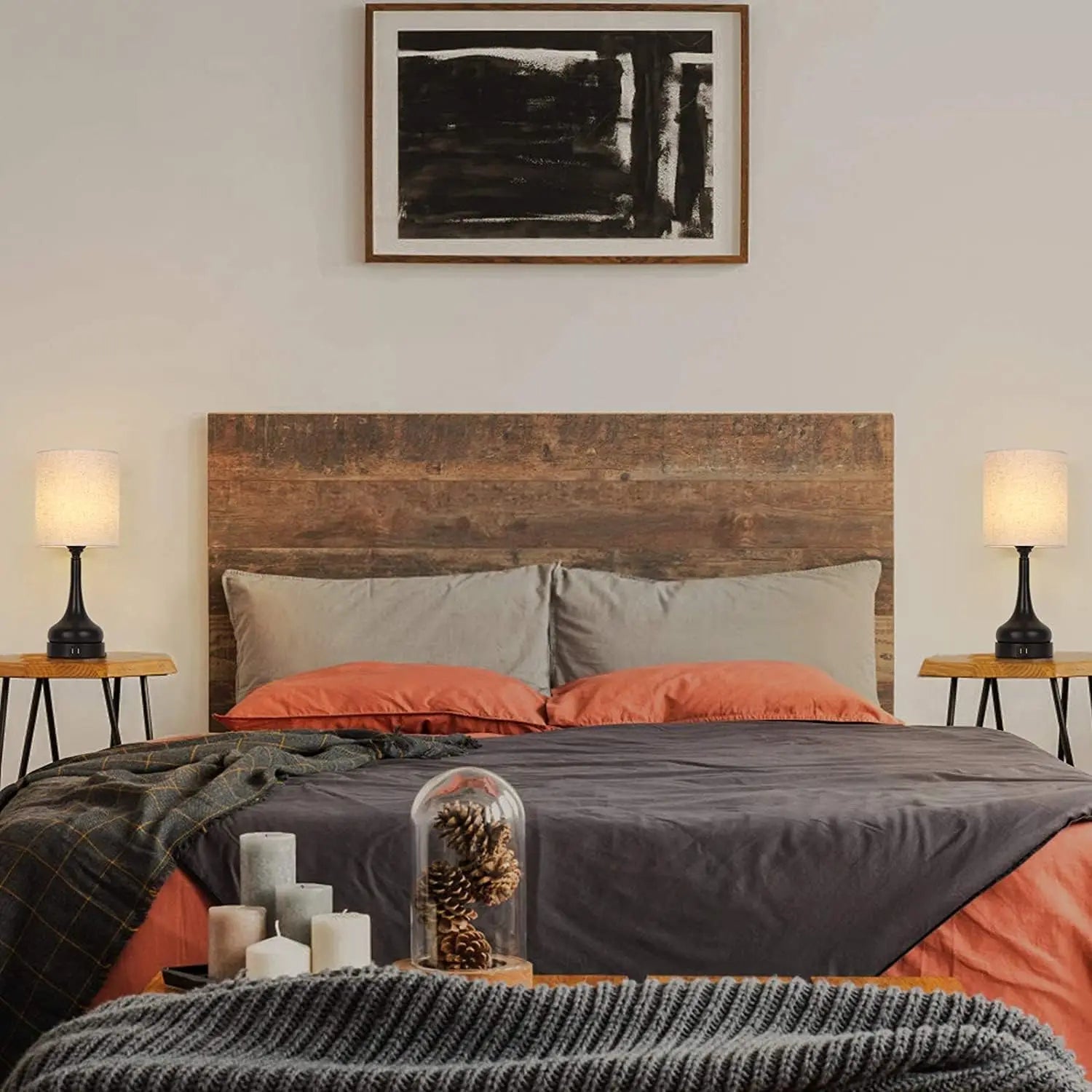 Touch Control Bedside Lamp Set with USB Charging Ports - Chic & Cheery Shopping