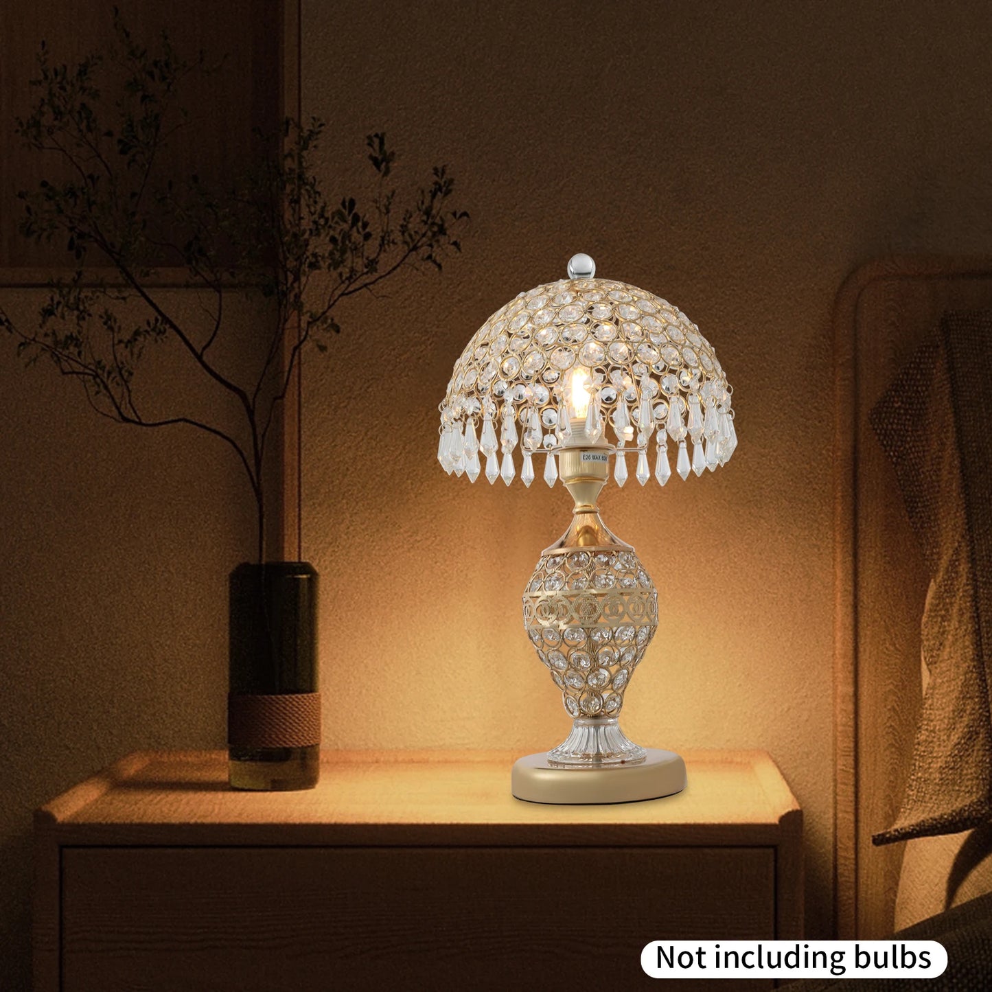 Elegant Gold Crystal Night Lamp for Modern Bedrooms - Chic & Cheery Shopping
