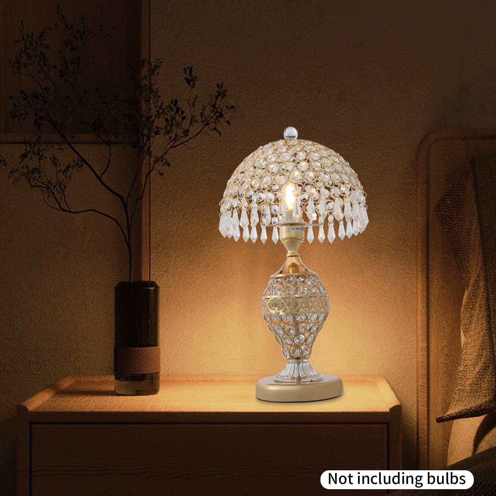 Elegant Gold Crystal Night Lamp for Modern Bedrooms - Chic & Cheery Shopping