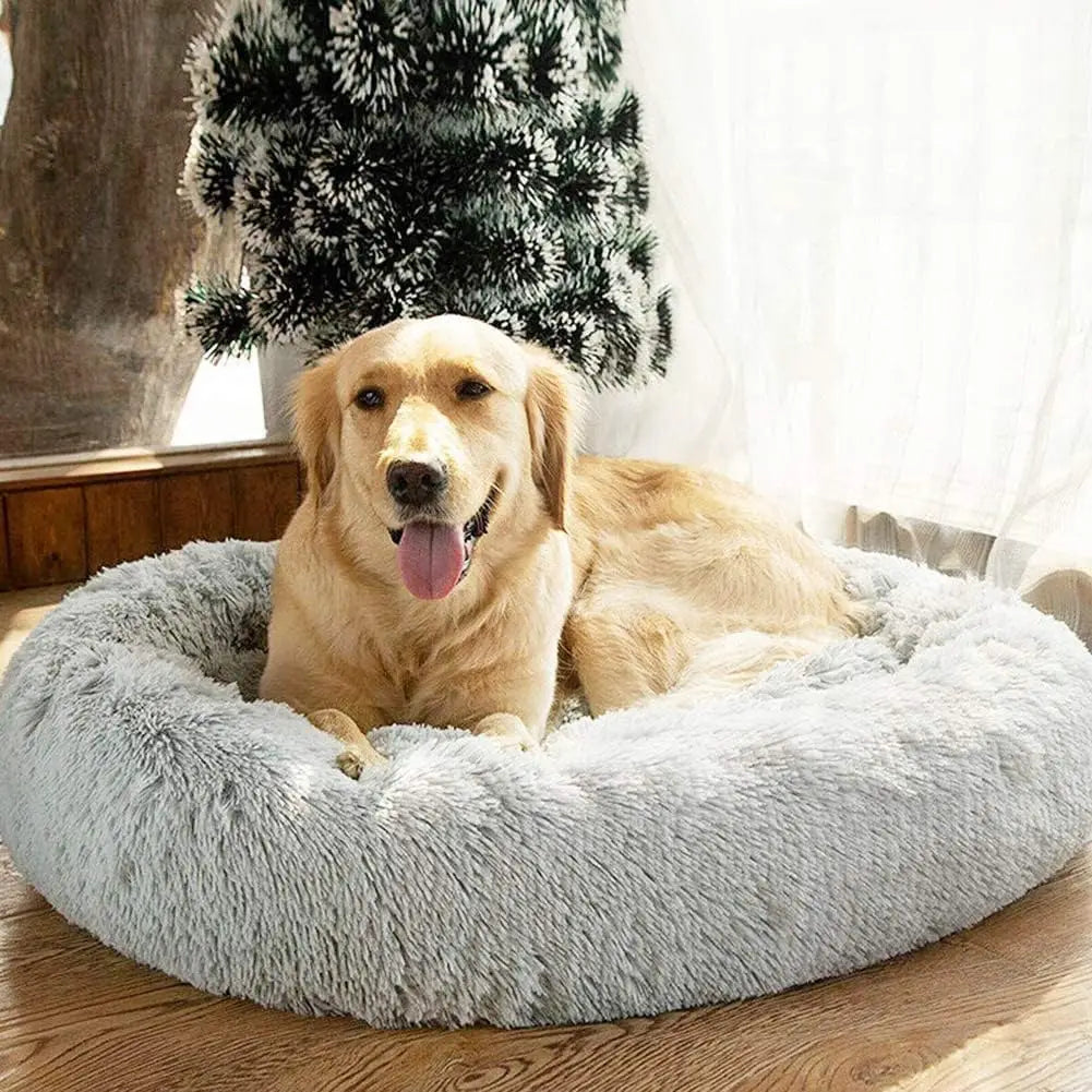 Warm Plush Donut Dog Bed for Small and Large Pets - Chic & Cheery Shopping