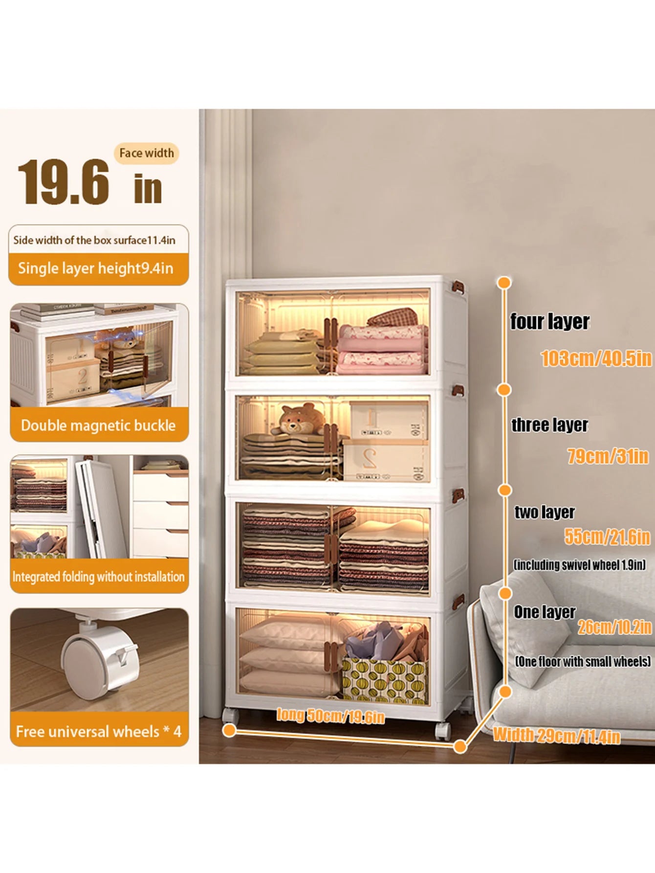 Large Collapsible Plastic Storage Bins with Lids and Wheels - Chic & Cheery Shopping