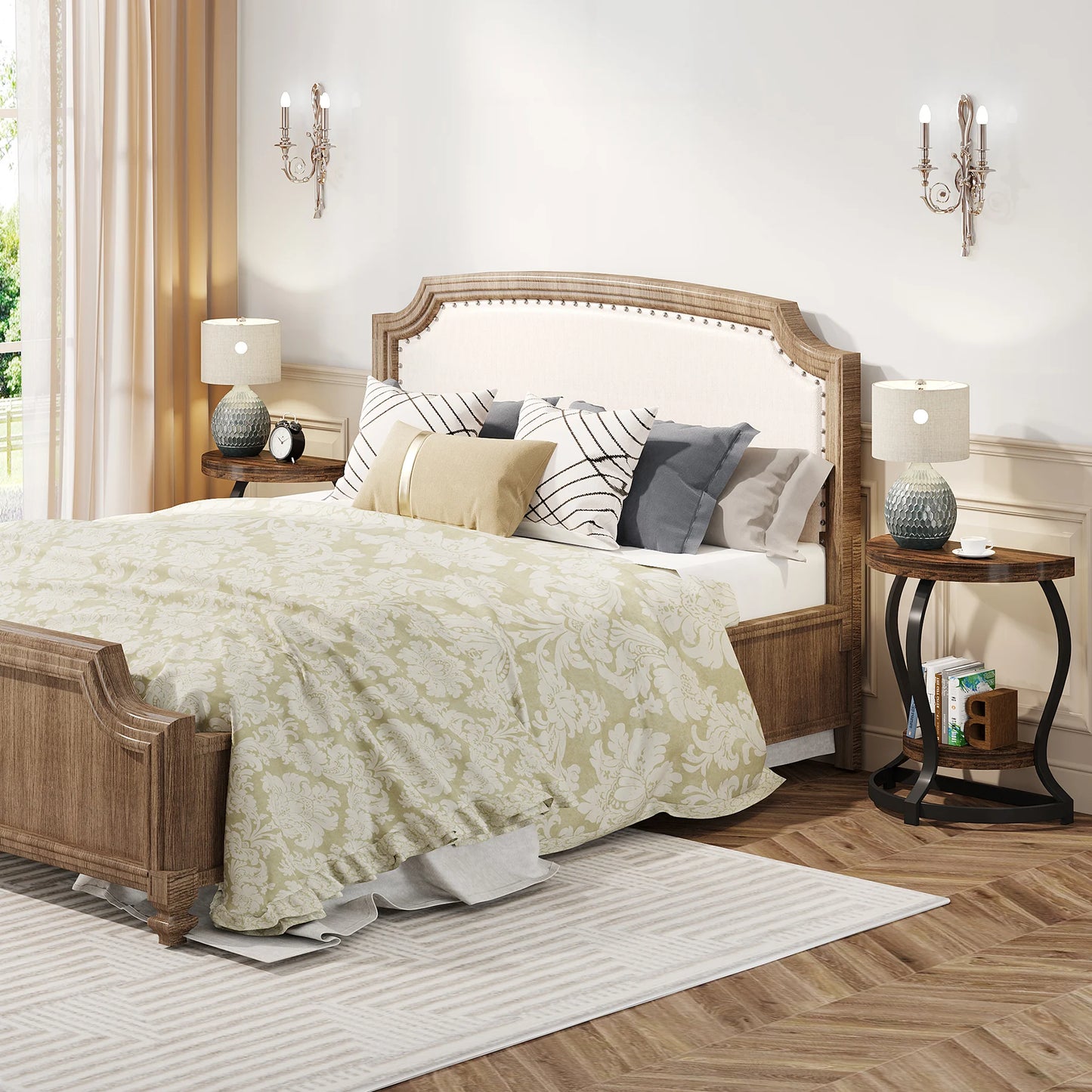 Tribesigns Half Round End Table Set of Two Stylish Accent Tables - Chic & Cheery Shopping