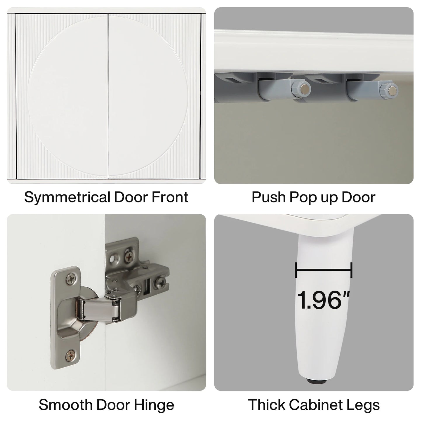 Tribesigns White Buffet Cabinet Sideboard Storage Doors - Chic & Cheery Shopping