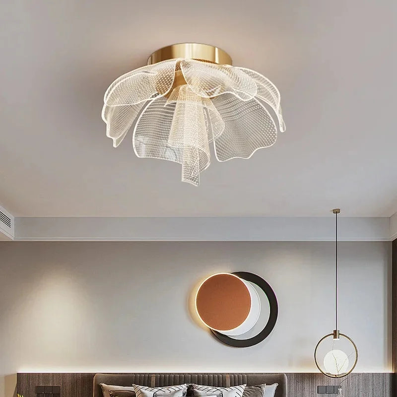 Luxurious LED Flower Design Ceiling Light for Bedroom - Chic & Cheery Shopping
