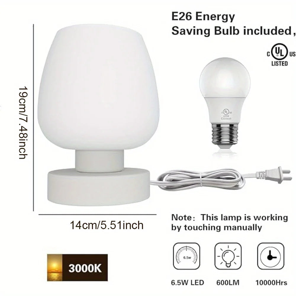 Modern Dimmable Table Lamps with Frosted Glass Design - Chic & Cheery Shopping