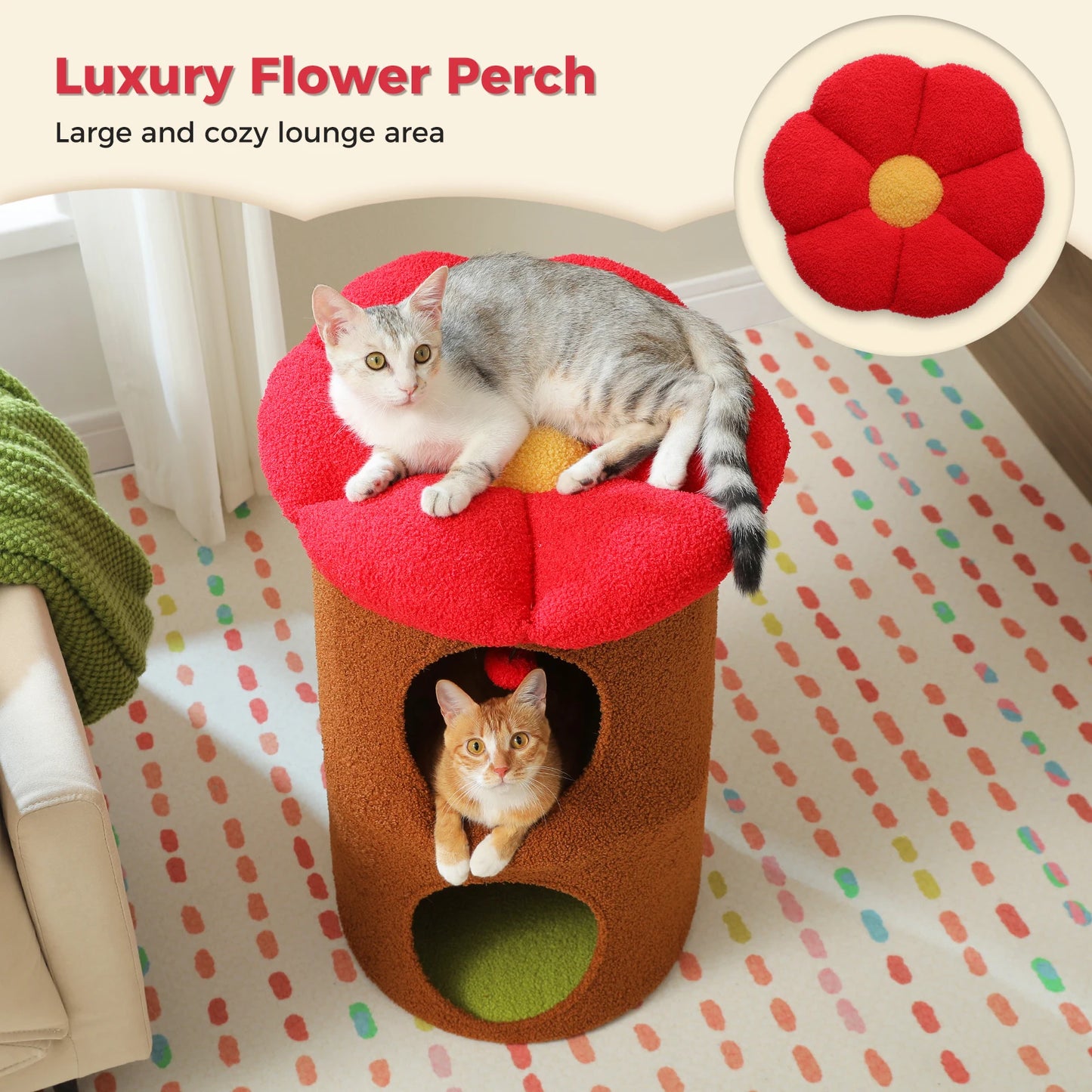 Double Deck Cat House with Cozy Condos and Luxury Perch - Chic & Cheery Shopping