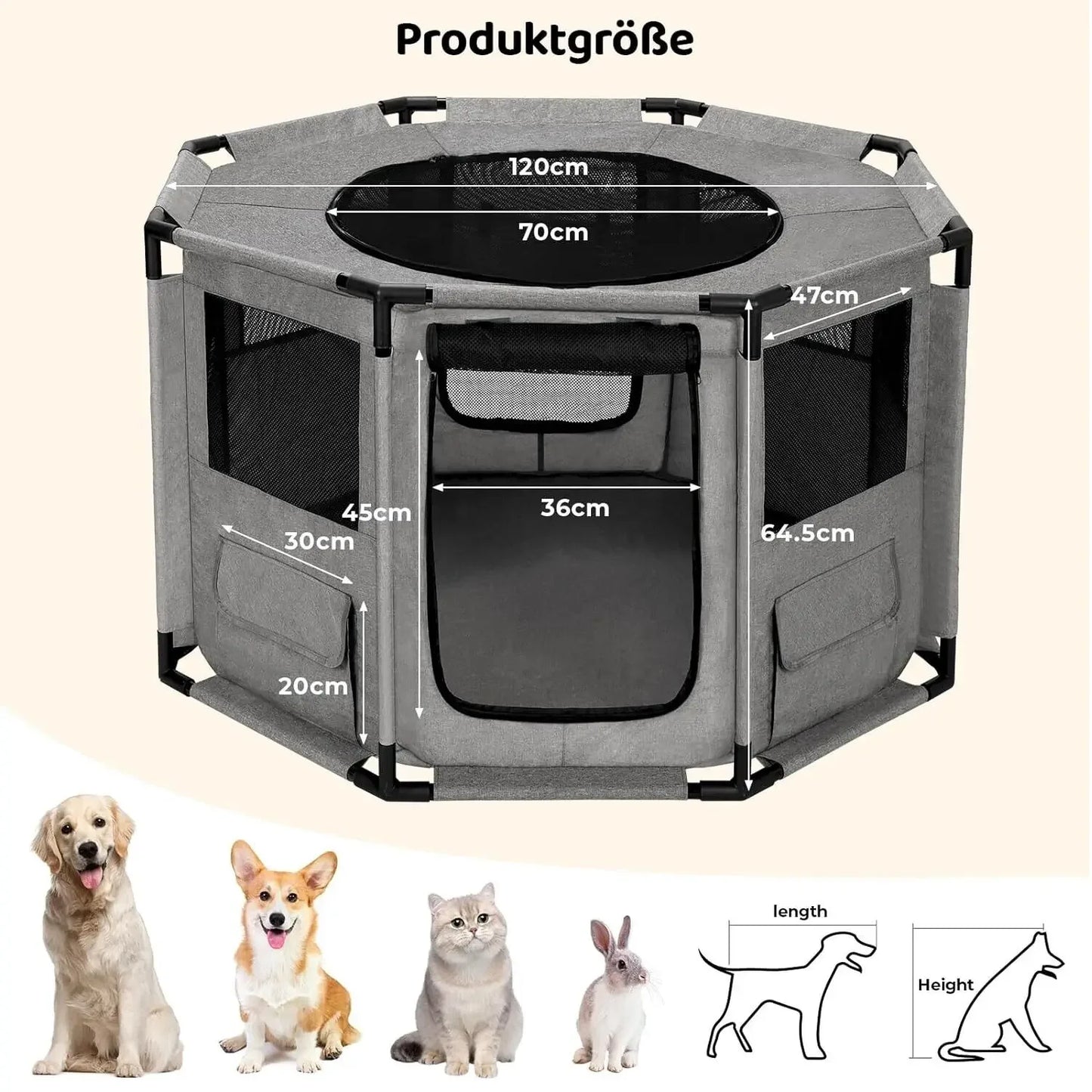 Portable Pet Playpen Indoor Outdoor Dog and Cat Crate - Chic & Cheery Shopping