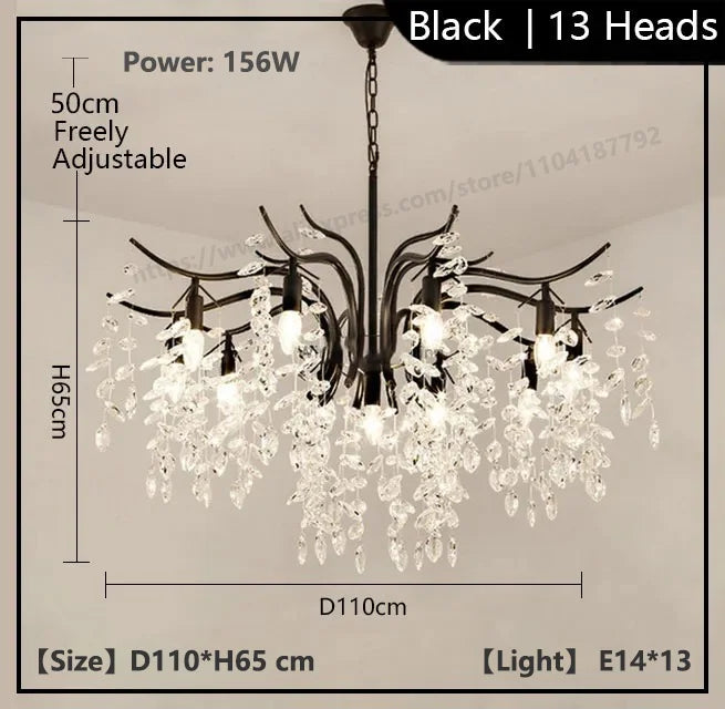 Luxury Crystal Pendant Light for Living Room and Bedroom - Chic & Cheery Shopping