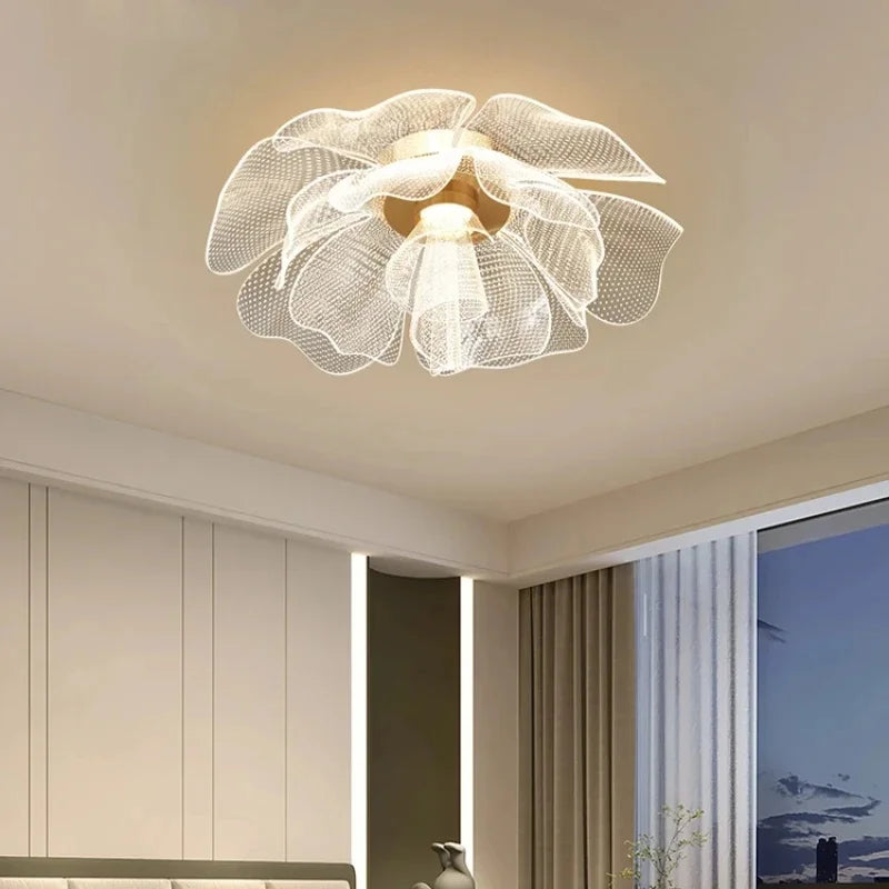Luxurious LED Flower Design Ceiling Light for Bedroom - Chic & Cheery Shopping