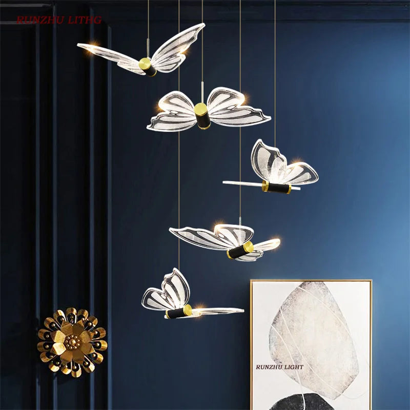 Butterfly Chandelier Bedroom Lamp Creative LED Pendant Light - Chic & Cheery Shopping