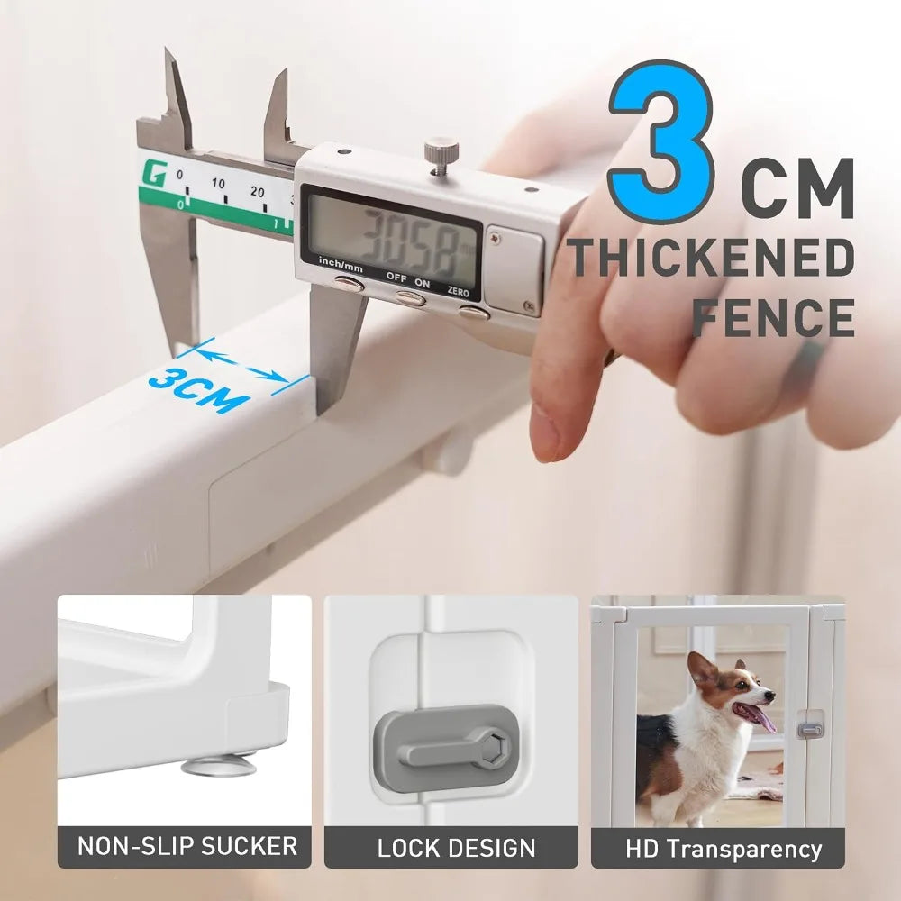 Citylife Clear Dog Playpen with Door for Indoor Outdoor Use - Chic & Cheery Shopping