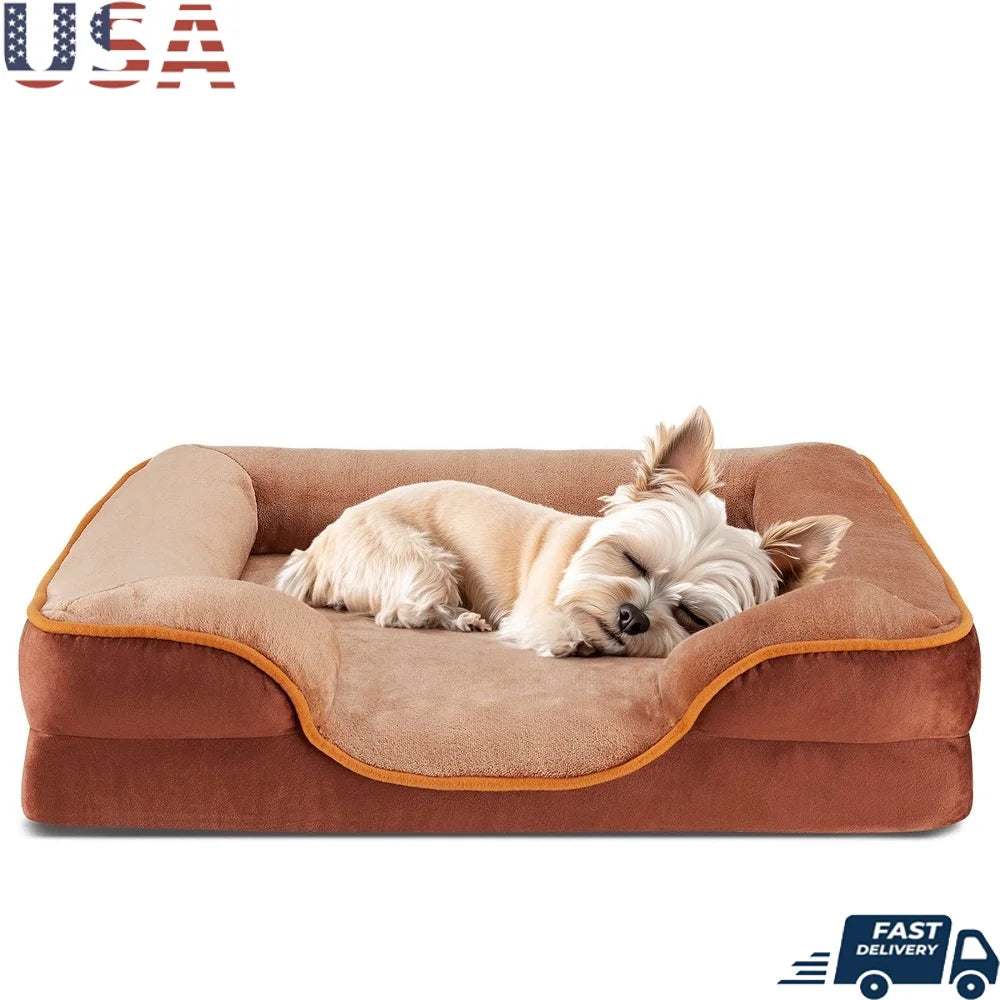 Memory Foam Dog Bed for Small Dogs with Waterproof Cover - Chic & Cheery Shopping