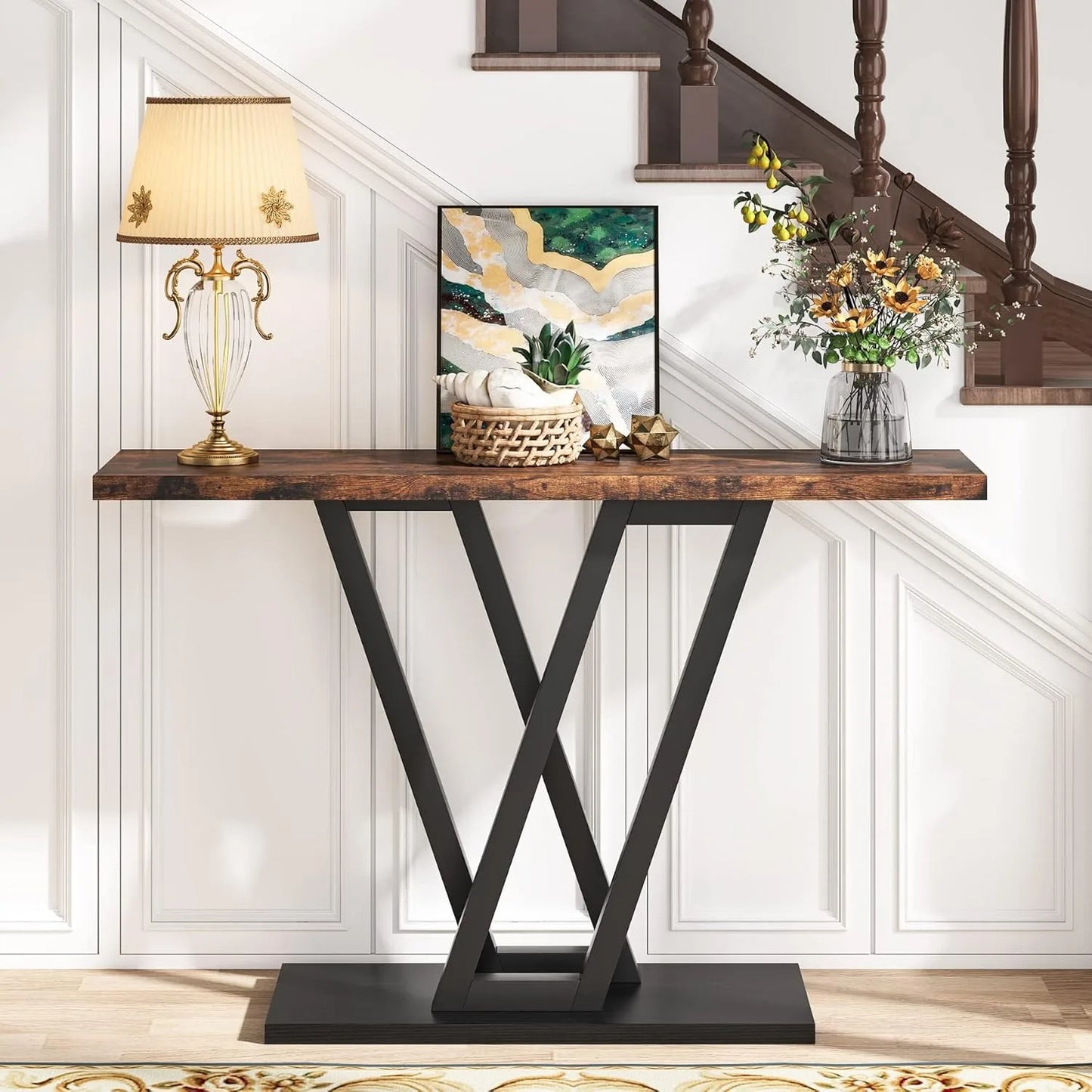 Industrial Console Table for Entryway and Living Room - Chic & Cheery Shopping