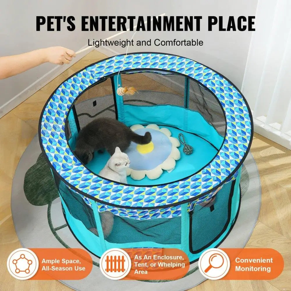 44 Inch Portable Foldable Pet Playpen for Dogs and Cats - Chic & Cheery Shopping