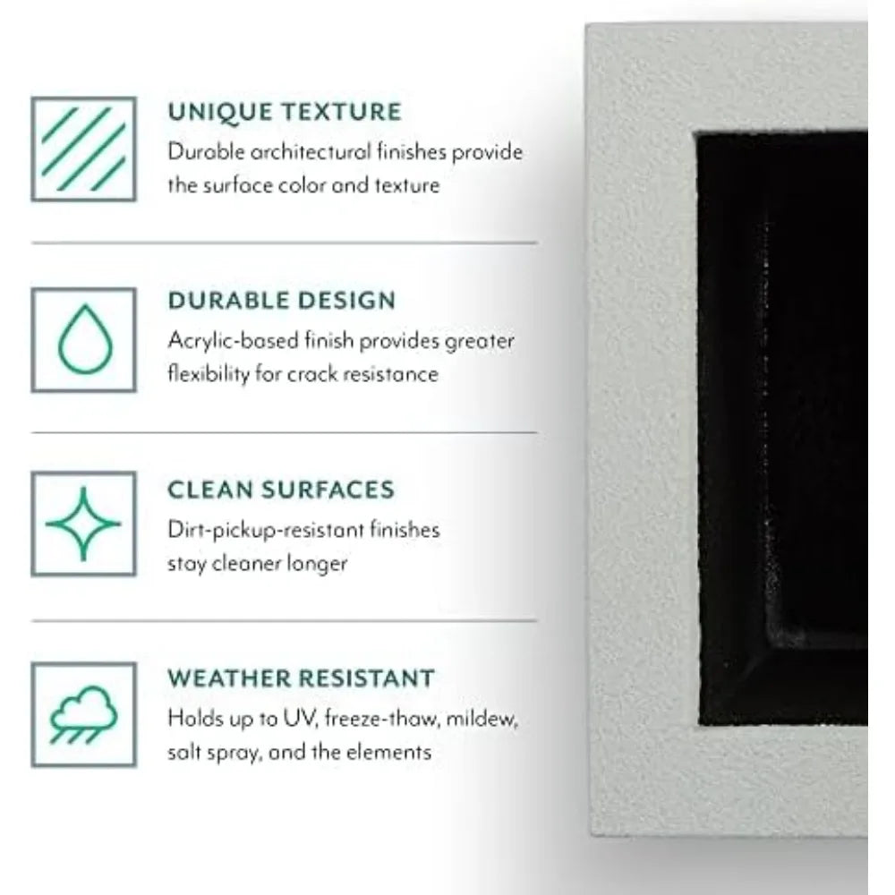 PolyStone Monterray Modern Square Planter 23 Inch Sandstone - Chic & Cheery Shopping