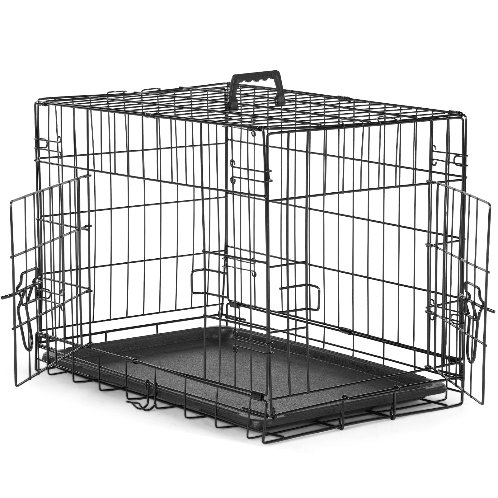 JHK Extra Large Double Door Folding Metal Dog Cage - Chic & Cheery Shopping