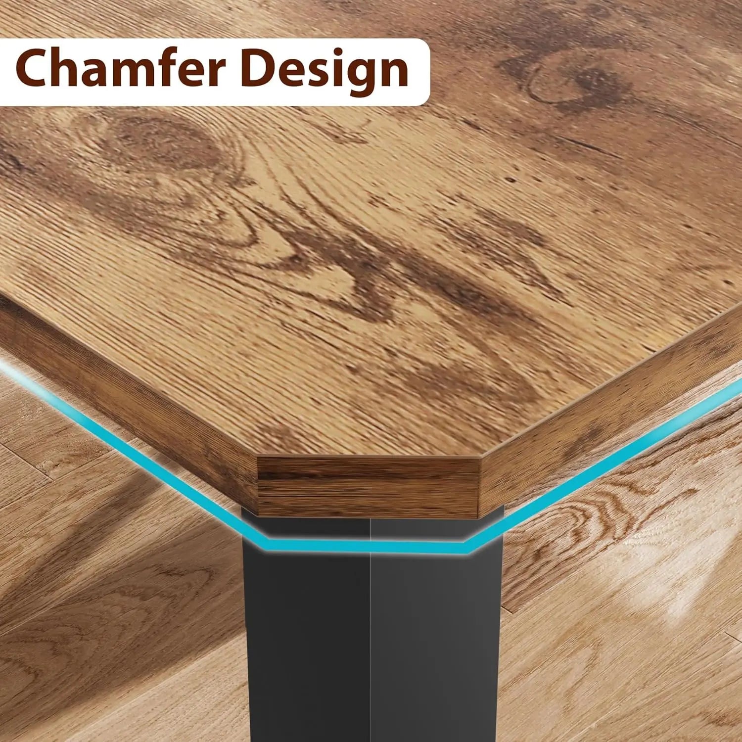 Industrial Wooden Dining Table for 6 to 8 People - Chic & Cheery Shopping