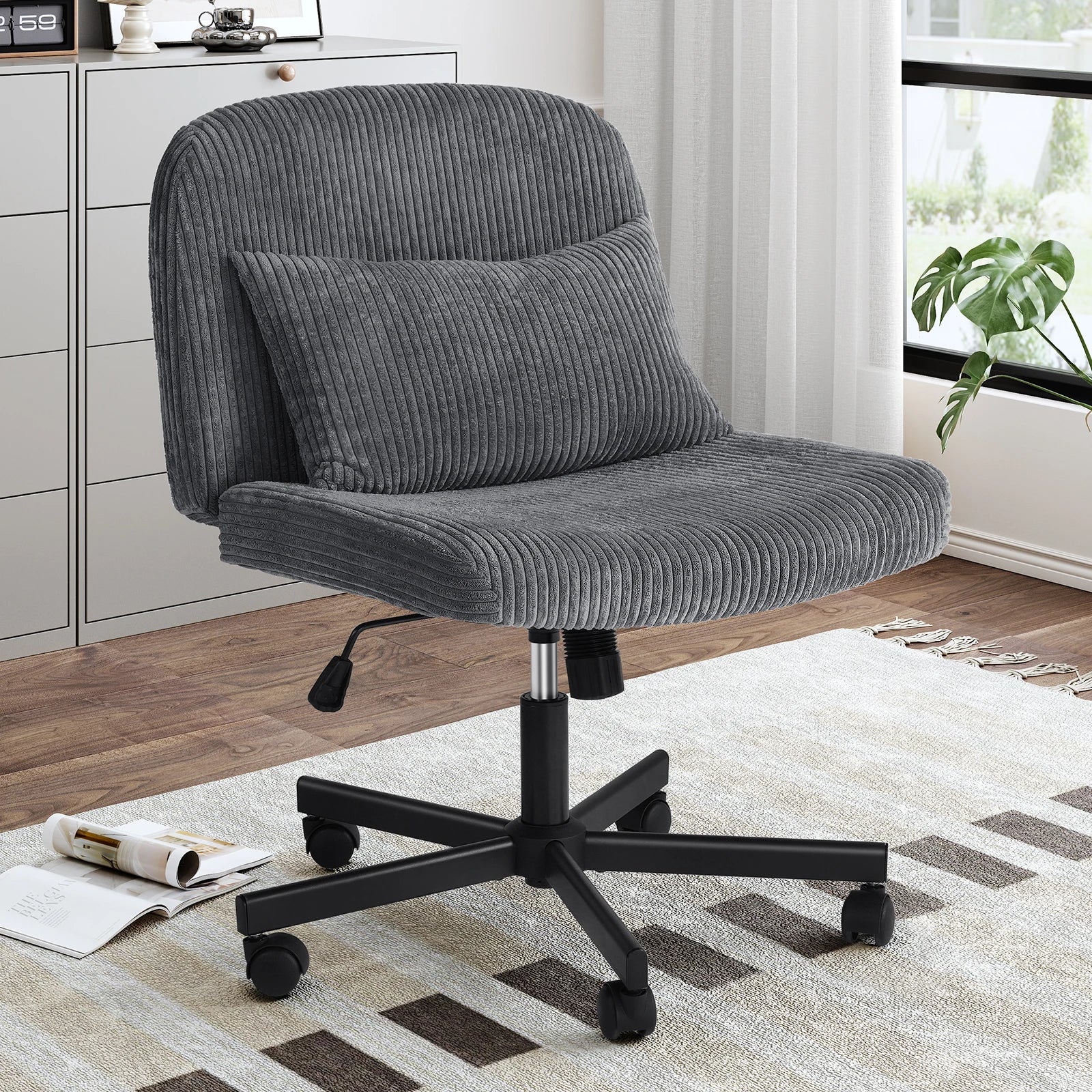 Massage Cross Leg Office Chair with Double Layer Cushion - Chic & Cheery Shopping