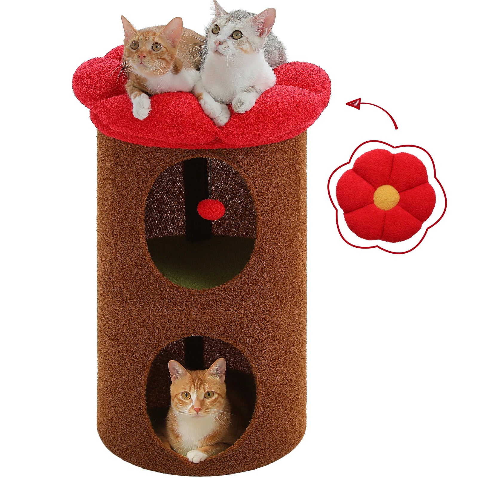 Double Deck Cat House with Cozy Condos and Luxury Perch - Chic & Cheery Shopping