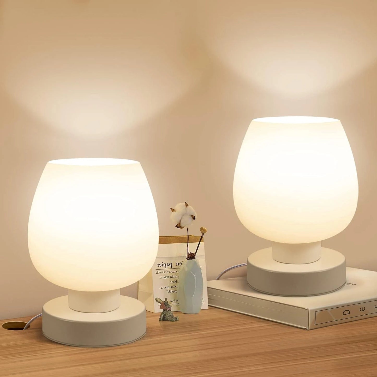 Modern Dimmable Table Lamps with Frosted Glass Design - Chic & Cheery Shopping