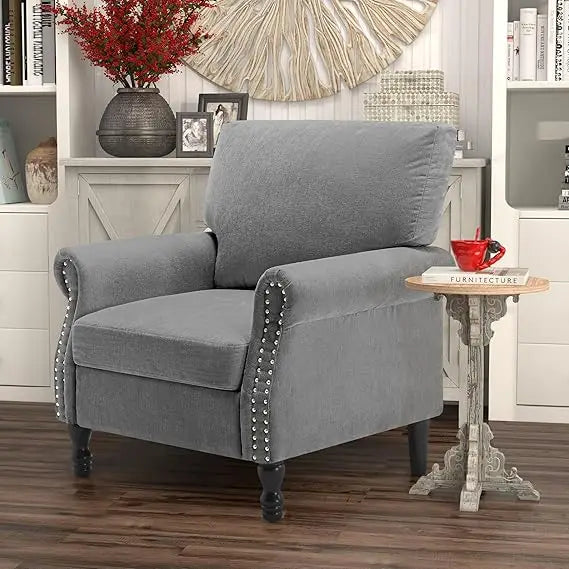 Beige High Back Upholstered Accent Chair for Home Office - Chic & Cheery Shopping