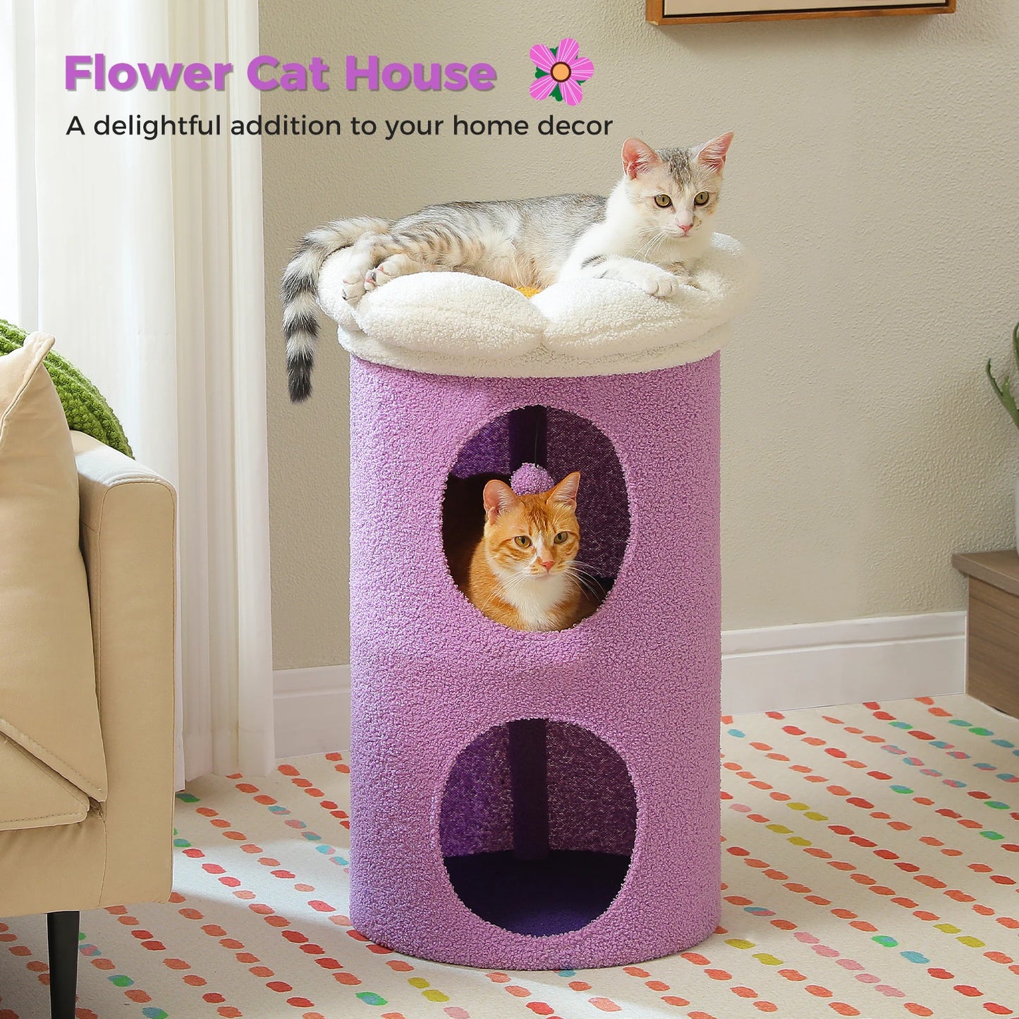 Double Deck Cat House with Cozy Condos and Luxury Perch - Chic & Cheery Shopping
