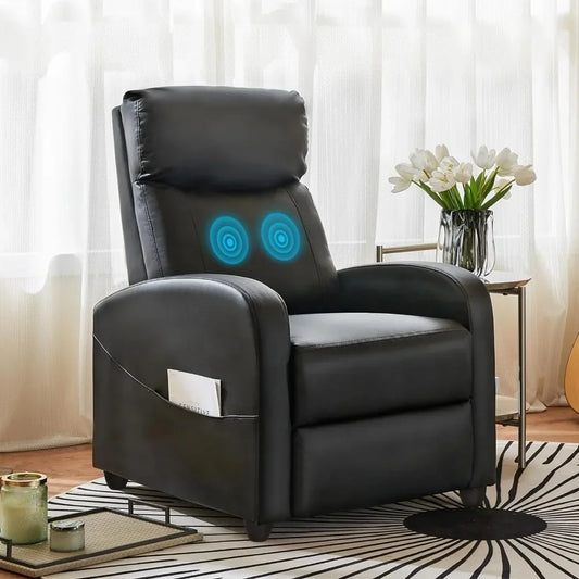 Comfortable PU Leather Recliner Chair for Home Theater - Chic & Cheery Shopping