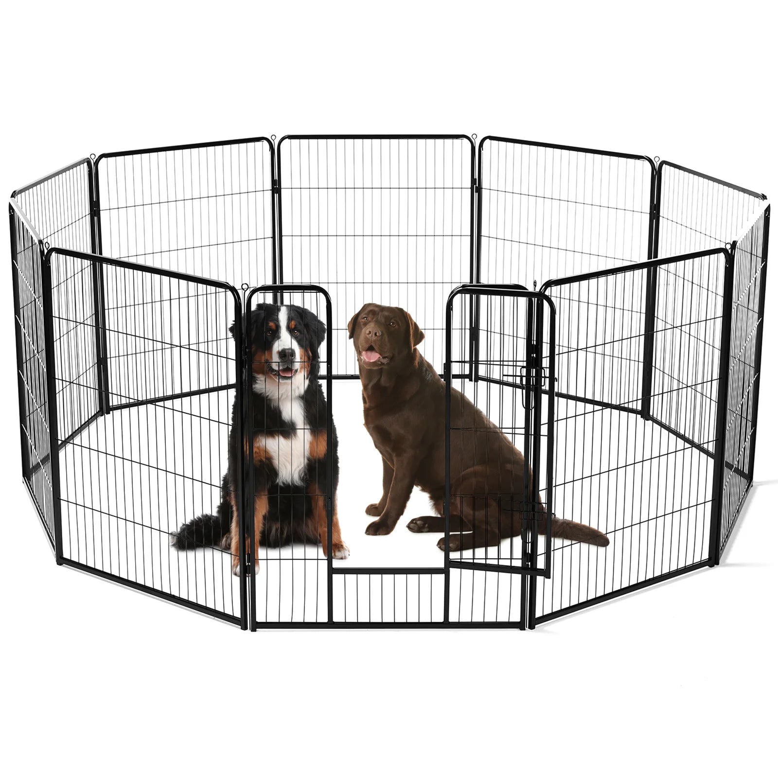 JHK 8 Panel Heavy Duty Dog Playpen for Indoor and Outdoor Use - Chic & Cheery Shopping