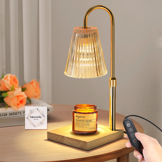 Adjustable Height Candle Heating Lamp with Timer and Dimmable Light - Chic & Cheery Shopping