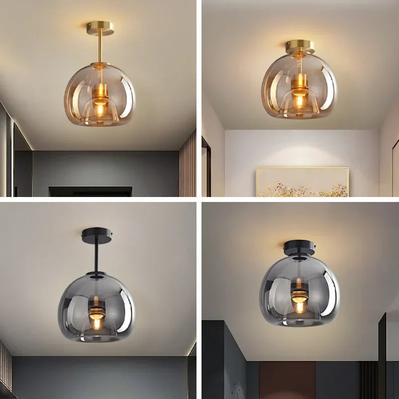 Modern Minimalist Glass Ceiling Light for Dining Room - Chic & Cheery Shopping