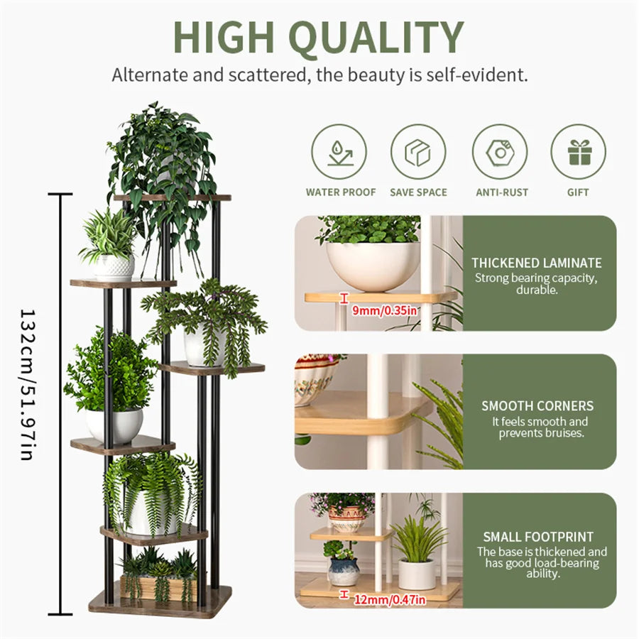 Metal Plant Stand and Flower Shelf Organizer 4 to 6 Tiers - Chic & Cheery Shopping