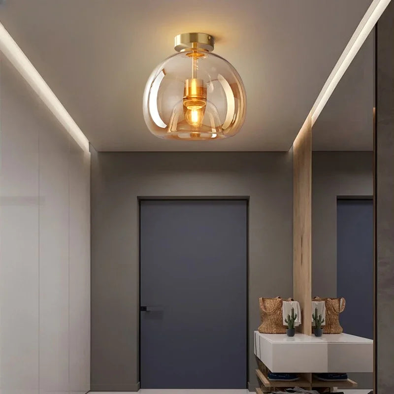 Modern Minimalist Glass Ceiling Light for Dining Room - Chic & Cheery Shopping